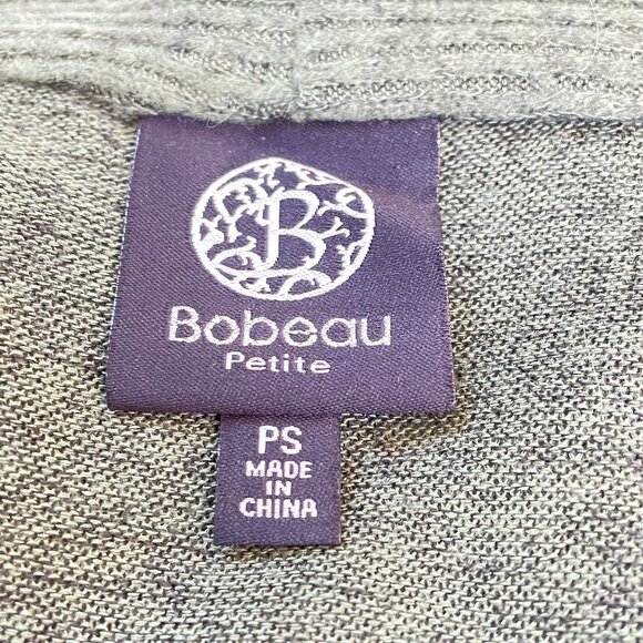 NWT Bobeau Elissa Ribbed Trim Open Front Lightweight Cardigan Petite Small Green - Picture 5 of 12
